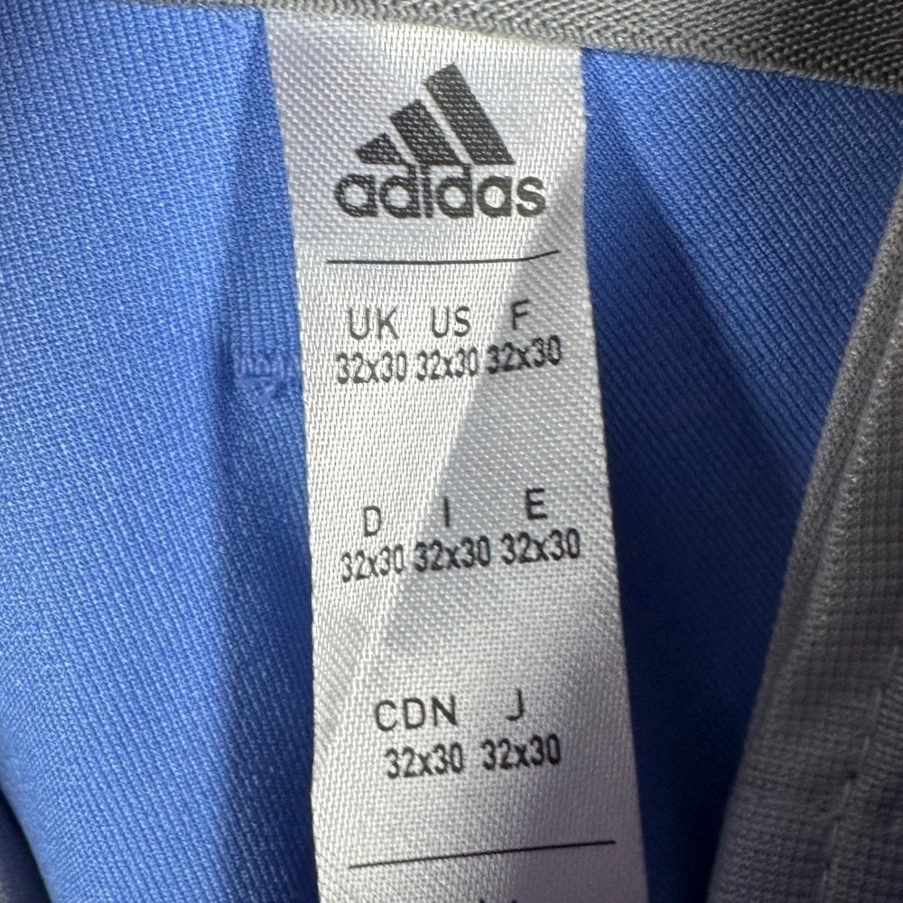 Adidas Pants Mens 32X30 Light Blue Golf Chino Flat Front Performance Straight